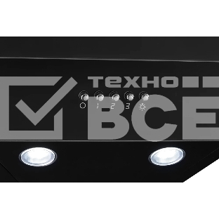 Наклонная вытяжка Monsher ROUEN 50 Noir Verre, ширина 50 см, отвод/рециркуляция, 700 м3/час, механическое кнопочное управление, 3 скорости, светодиодное освещение 2*1 Вт, металлические жироулавливающие фильтры, угольный фильтр KFM 101 (опция), цвет: чёрны