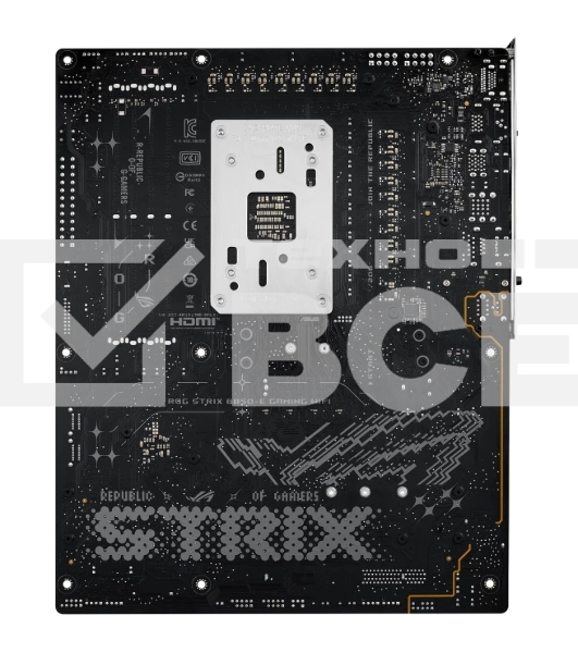 Материнская плата ASUS ROG STRIX B850-E GAMING WIFI, AM5, AMD B850, 4xDDR5, 4xSATA, 5xM.2, 1xPCI-E 5.0 x16, 1xPCI-E 4.0 x16, 1xRealtek 5Gb Ethernet, 1xUSB-C 4, 1xUSB-C 20Gbps, 6xUSB-A 10Gbps, 4xUSB-A 2.0, 3x3.5 мм, 7.1, ATX