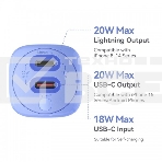 Портативный аккумулятор Vention Power Bank 5000mAh(USB-C + Lightning) 20W Серо-белый, шт., фото7