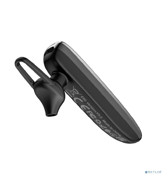 Беспроводная моно-гарнитура Hoco E60 черный, вкладыш с заушником, Bluetooth, до 10 ч