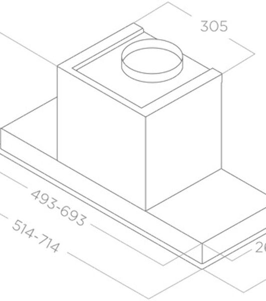 Вытяжка Elica HIDDEN 2.0 BL MAT/A/72