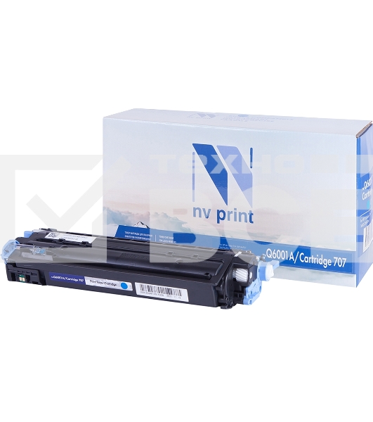 Картридж лазерный NVPrint совместимый HP Q6001A/Can707 Cyan для LJ Color CM1015MFP/1017MFP/1600/2600N (2000k)