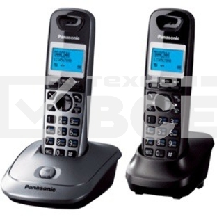 Телефон беспроводной (DECT) Panasonic KX-TG2512RU1 {Доп трубка в комплекте, АОН, Caller ID, спикерфон, полифония}