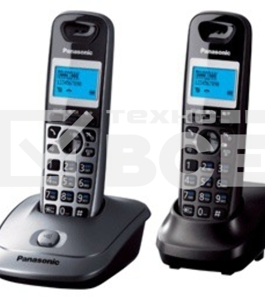 Телефон беспроводной (DECT) Panasonic KX-TG2512RU1 {Доп трубка в комплекте, АОН, Caller ID, спикерфон, полифония}