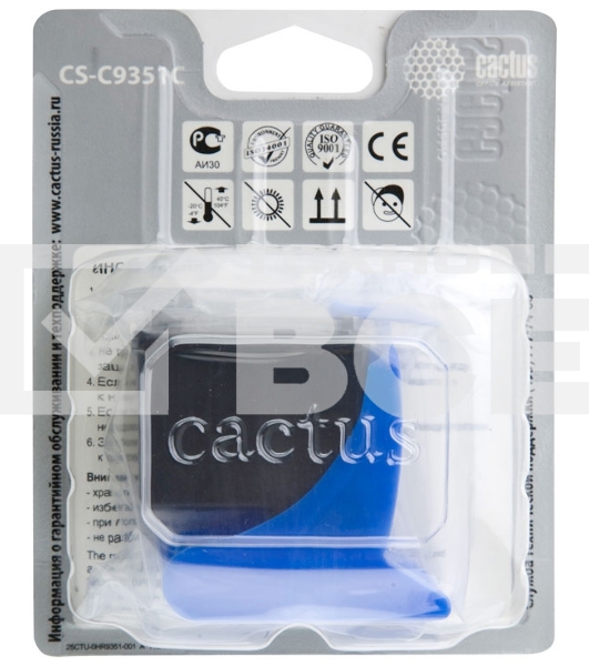 Картридж струйный Cactus CS-C9351C №21XL черный (20 мл) для HP DJ 3920/3940/D1360/D1460/D1470/D1560/D2330/D2360