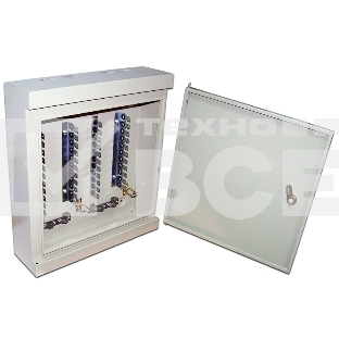 Настенный распределительный бокс, 20 плинтов, 200 пар, металл, с замком