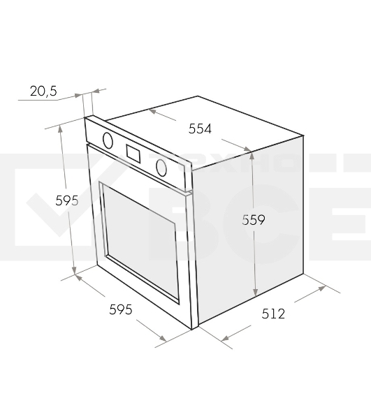 Шкаф духовой электрический Maunfeld EOEH.5811B, встраиваемый