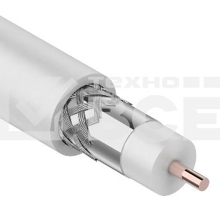Кабель коаксиальный магистральный Rexant RG-11U, 75 Ом, CCS/Al/Al, 83%, бухта 305 м, белый