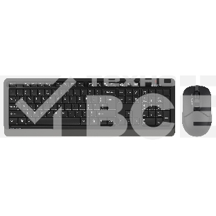 Клавиатура + мышь A4Tech Fstyler FG1012 клав:черный/серый мышь:черный USB беспроводная Multimedia