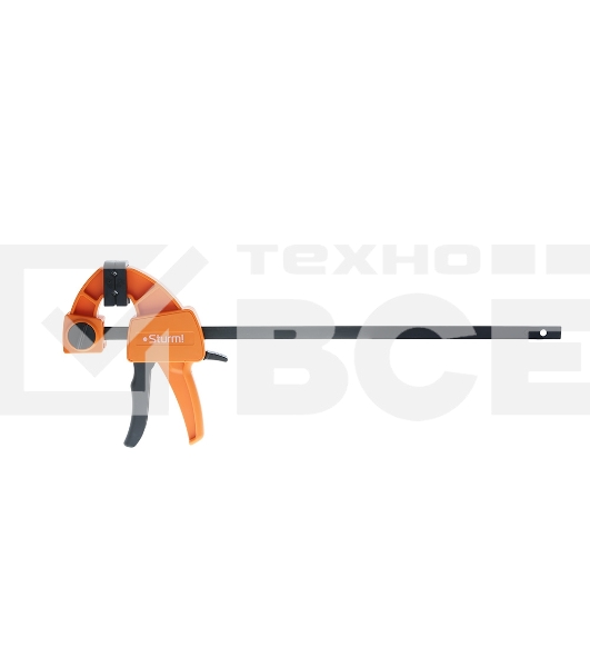 Струбцина быстрозажимная Sturm! 1078-08-45, 450мм, резиновые накладки, 70-100кгс, сжим-разжим