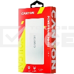 Портативный аккумулятор CANYON PB-106 Power bank 10000mAh Li-poly battery, Input 5V/2A, Output 5V/2.1A(Max), USB cable length 0.3m, 140*68*16mm, 0.24Kg, White, фото 1