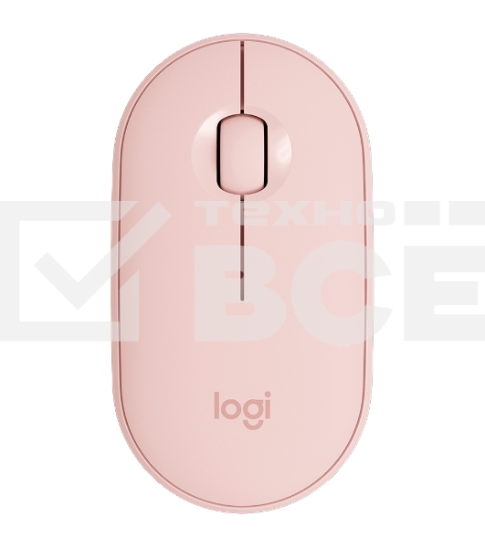 Мышь беспроводная Logitech Pebble M350 розовый, 1000 dpi, радиоканал, Bluetooth, USB, кнопки - 3