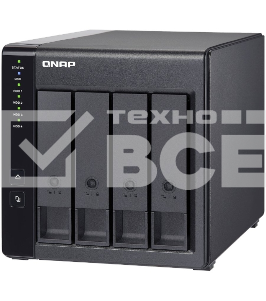 Полка расширения сетевого хранилища без дисков channel QNAP DAS TR-004 4 Bay 2.5/3.5 SATA Type-C USB 3.1 Gen 1 (5 Gb/s) Direct Attached Storage with Hardware RAID