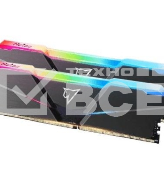 Оперативная память NETAC Shadow, DDR4, 16GB (2x8GB), 3200MHz, CL16, с радиаторами, RGB, серый