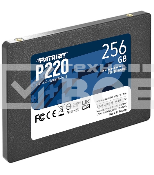 Накопитель SSD Patriot P220, 256GB, SATA-III, 2.5