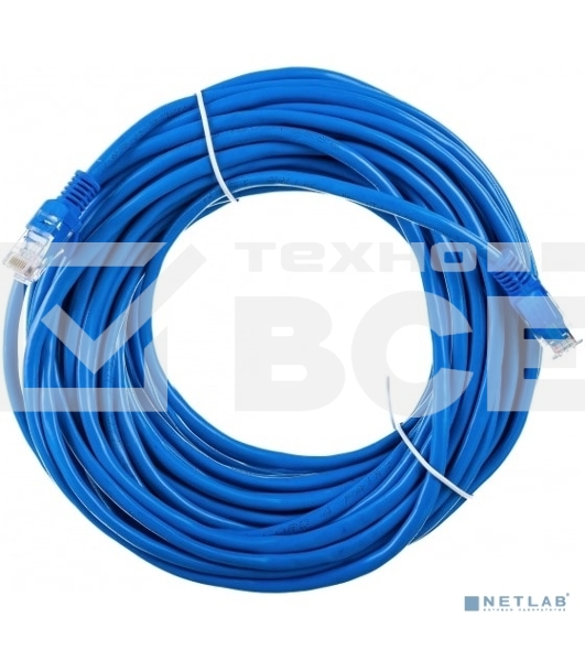 Патч-корд UTP Cablexpert PP12-20M/B кат.5e, 20м, литой, многожильный (синий)