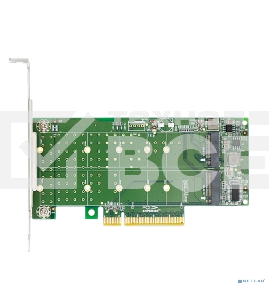Переходник Lr-Link LRNV95N8 PCIe x8 to 2-Port M.2 NVMe Adapter, Supports 2*M.2 NVMe SSD for 2230, 2242, 2260,2280 and 22110mm