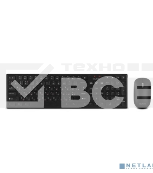 Беспроводной набор Sven ножничная клавиатура + мышь KB-C2550W чёрный (109 кл.,12Fn, 1000DPI, 2+1 кл.)