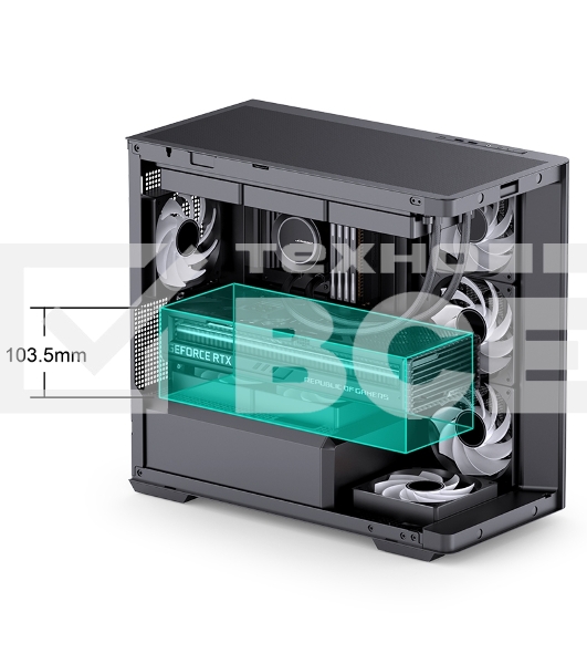 Корпус без блока питания/ Корпус JONSBO D300 Black MATX без БП, боковая панель из закаленного стекла, mini-ITX, micro-ATX, черный