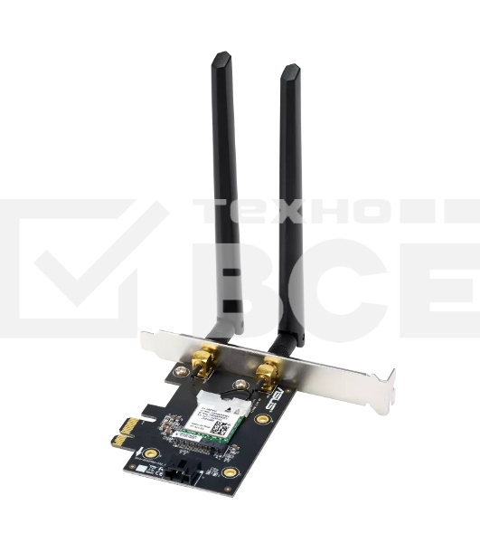 Сетевой адаптер ASUS PCE-AX1800 WIFI 802.11ax, 2402 + 574Mbpsб PCI-E Adapter, 2 антенны; 90IG07A0-MO0B00