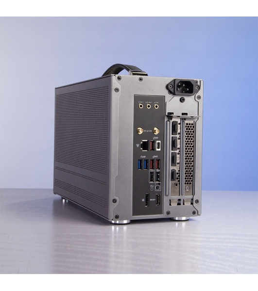 Компьютерный корпус без блока питания PCCooler I100 PRO MESH GY, Mesh Compact, серый, SPCC, no fans ITX 60/300/SFX PSU support; 1x2.5', 1x3.5', 2xPCI 1xUSB-C 3.1 308x128x190mm