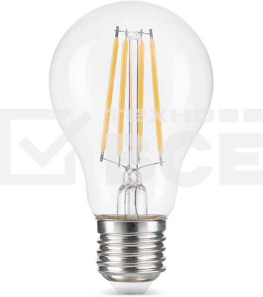 Лампа Gauss Filament А60 12W 1250lm 4100К Е27 LED 1/10/40
