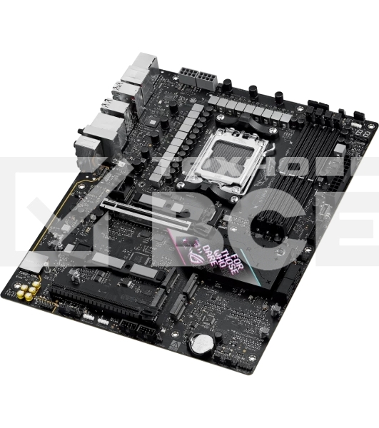 Материнская плата ASUS ROG STRIX B850-E GAMING WIFI, AM5, AMD B850, 4xDDR5, 4xSATA, 5xM.2, 1xPCI-E 5.0 x16, 1xPCI-E 4.0 x16, 1xRealtek 5Gb Ethernet, 1xUSB-C 4, 1xUSB-C 20Gbps, 6xUSB-A 10Gbps, 4xUSB-A 2.0, 3x3.5 мм, 7.1, ATX