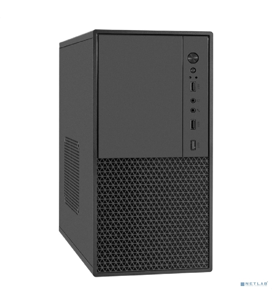 Компьютерный корпус Minitower ExeGate BAA-308M-UNS400 (mATX, БП UNS400 с вент. 12см, 2*USB, HD Audio, черный)