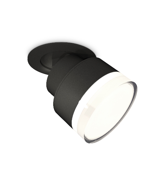 Светильник Ambrella Light XM8102528 SBK/FR/CL черный песок/белый матовый/прозрачный GX53 (A2242, A2106, C8102, N8399)