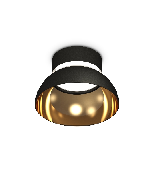 Светильник Ambrella Light XS8102036 SBK/PYG/CL черный песок/золото желтое полированное/прозрачный GX53 (C8102, N8145)