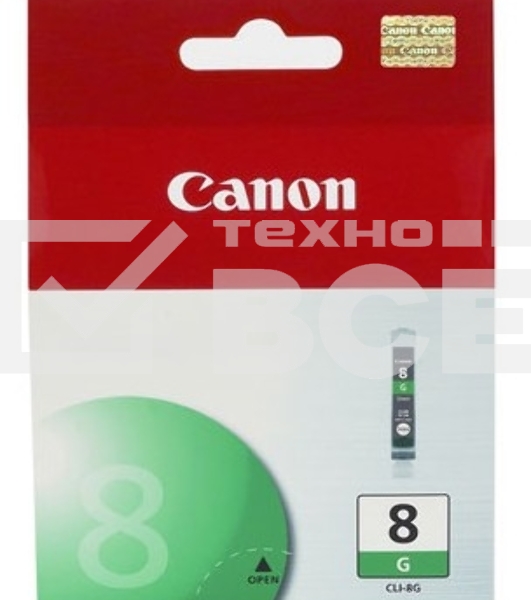 Картридж струйный Canon CLI-8G (0627B001) зеленый (13 мл.) для Canon PIXMA 6500, Pro 6000, Pro 9000, Pro 9000 Mark II