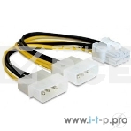 Разветвитель питания Gembird CC-PSU-81, 2хMolex->PCI-Express 8pin, для подключения в/к PCI-Е (8pin) к б/п ATX, фото2