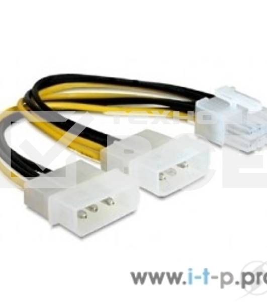 Разветвитель питания Gembird CC-PSU-81, 2хMolex->PCI-Express 8pin, для подключения в/к PCI-Е (8pin) к б/п ATX