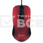 Мышь проводная Gembird MOP-400-R красный, 1000 dpi, USB, кнопки - 3, фото 1
