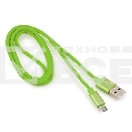 Кабель USB 2.0 Cablexpert CC-S-mUSB01Gn-1M, AM/microB, серия Silver, длина 1м, зеленый, блистер , фото 1