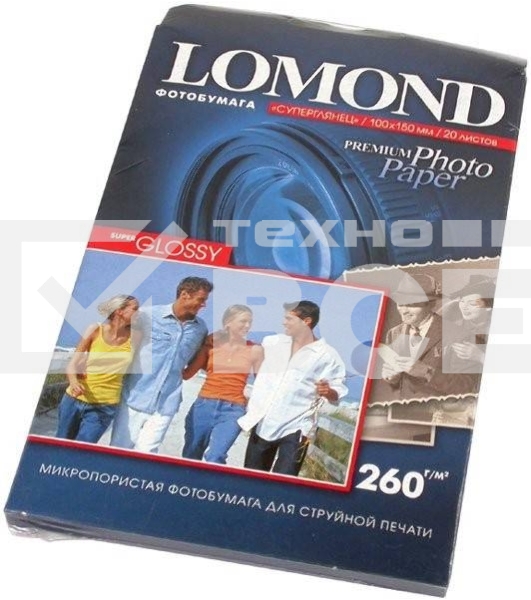 Фотобумага Lomond 1103104 A5/260г/м2/20л./белый высокоглянцевое для струйной печати