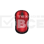 Мышь беспроводная Logitech M185, красный, 1000 dpi, радиоканал, USB, кнопки - 3, фото14