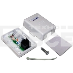 Настенная розетка, 1 порт RJ-45 категории 6, UTP, белая, фото 1