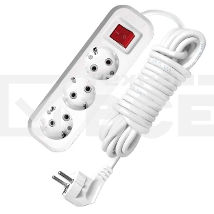 Удлинитель 3х3м с заземл. 16А IP20 S-303 с выкл. ПВС 3х1 UNIVersal 9631986