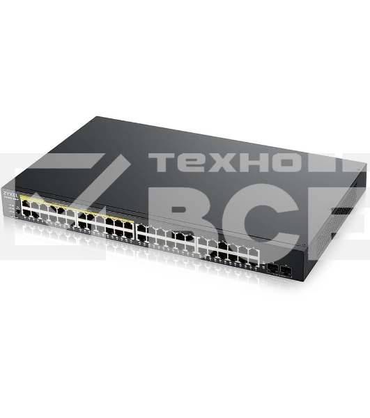 Kоммутатор Zyxel GS1900-48HPv2 Smart L2 PoE + switch, rack 19 