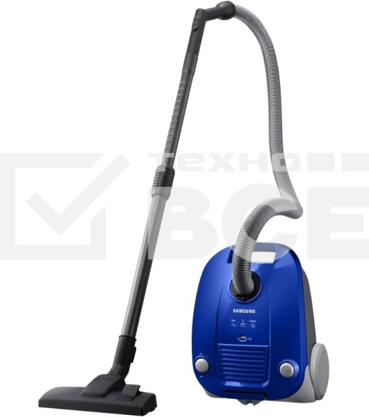 Пылесос Samsung VCC4140V3A синий, 320/1600 Вт, уборка сухая, пылесборник мешок 3 л