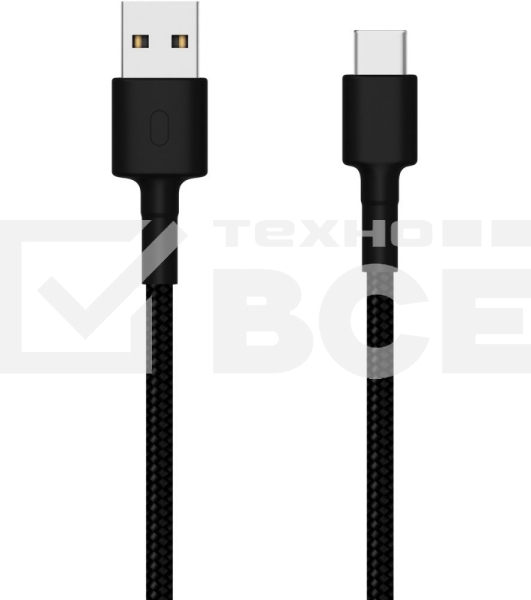 USB-кабель Xiaomi Mi Braided USB Type-C Cable SJX10ZM 100см чёрный