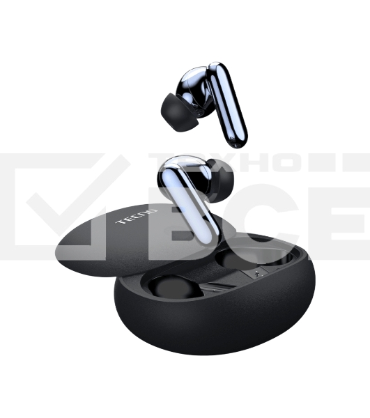 Беспроводные Bluetooth наушники Tecno TU01 серый/grey