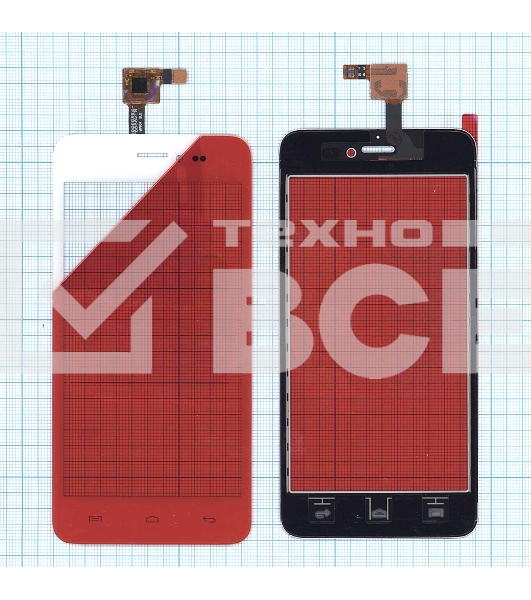 Сенсорное стекло (тачскрин) для Explay Craft, белое