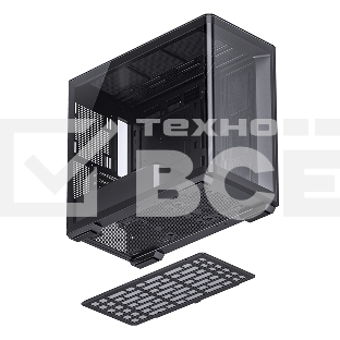 Корпус без блока питания/ Корпус JONSBO D300 Black MATX без БП, боковая панель из закаленного стекла, mini-ITX, micro-ATX, черный