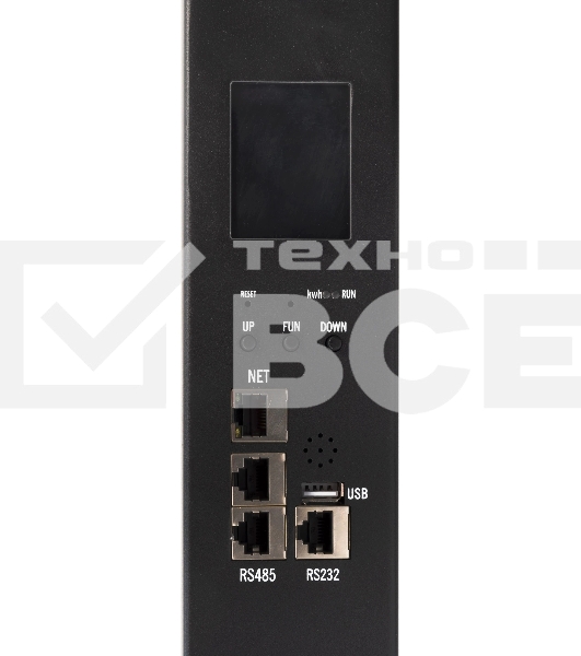 Блок распределения питания Powercom PDU-32AVMS24-18C3-6C9-3P верт.размещ. 18xC13 6xC19 с сетевым мониторингом 3x32A EN 60309 2м