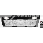 Вытяжка встраиваемая Kuppersberg INLINEA 52 Black, ширина 52 см, отвод/рециркуляция, 850 м3/час, электронное сенсорное управление, таймер, пульт ДУ, 3 скорости, светодиодное освещение 2х3,5 Вт, металлический жироулавливающий фильтр, угольный фильтр С6С (о, фото3