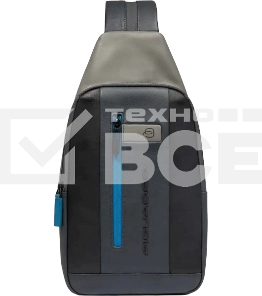 Рюкзак слинг мужской Piquadro Urban CA6540UB00/NGR, кожа, черный/серый