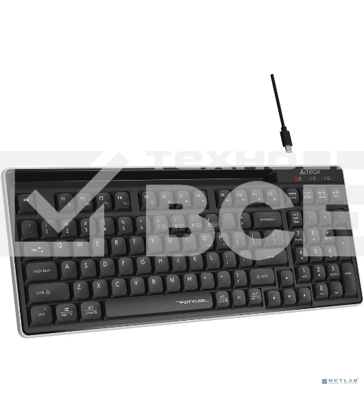 Клавиатура беспроводная A4Tech Fstyler FBX70C, USB, Bluetooth/Радиоканал, черный