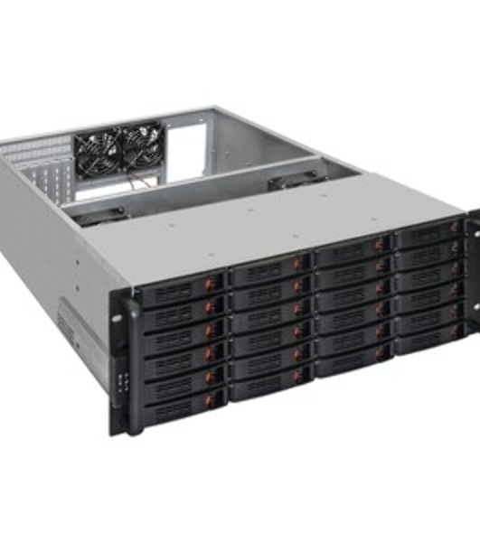 Серверная платформа ExeGate EX292426RUS Pro 4U660-HS24 (RM 19', высота 4U, глубина 660, Redundant БП 2x1000W, 24xHotSwap, USB)